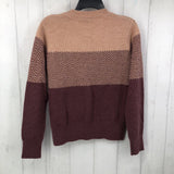 S l/s color block sweater