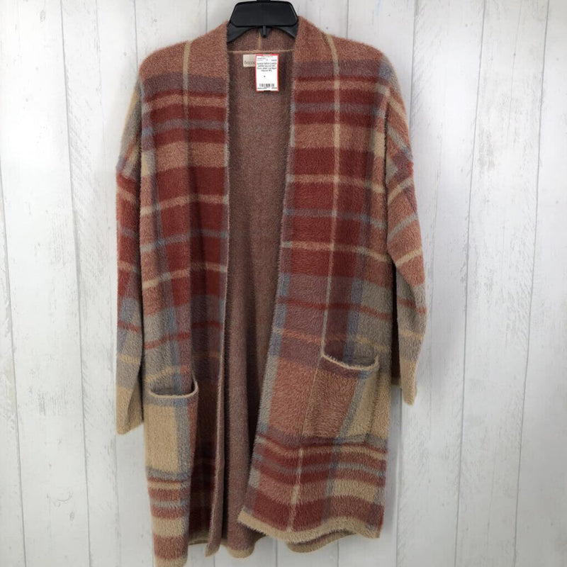 M/L Cozy plaid cardigan