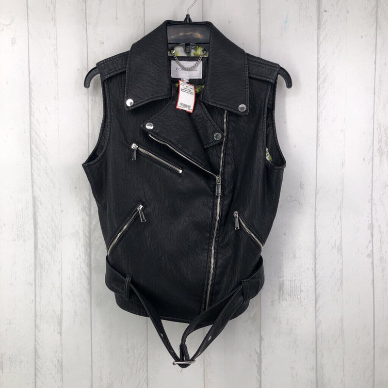 M faux leather vest