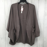 M s/s open cardigan