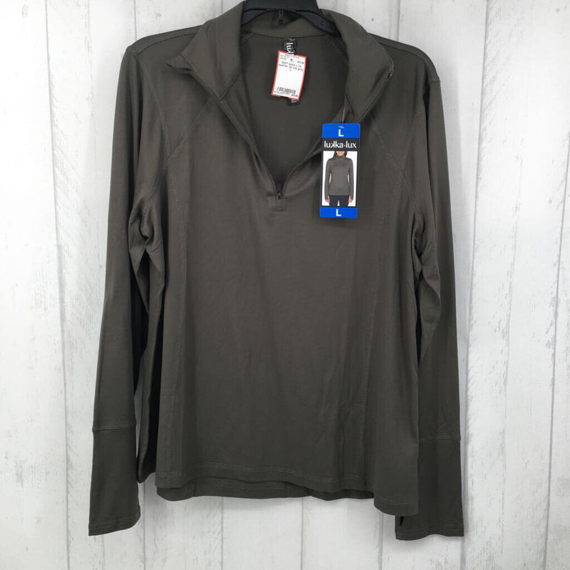 L l/s quarter zip top