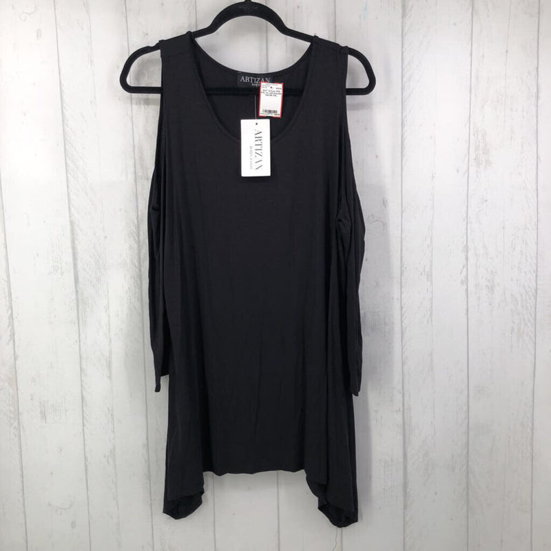 R55 XXL l/s cold shoulder top