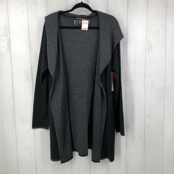 XXL l/s open cardigan w/ hood