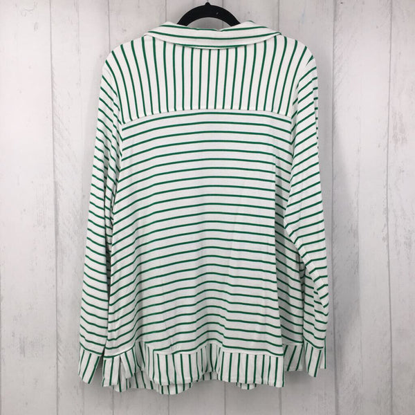 1x l/s stripe v-neck top