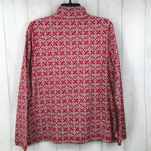 S print quarter zip l/s top