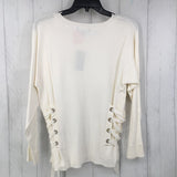 R69 L side lace up sweater