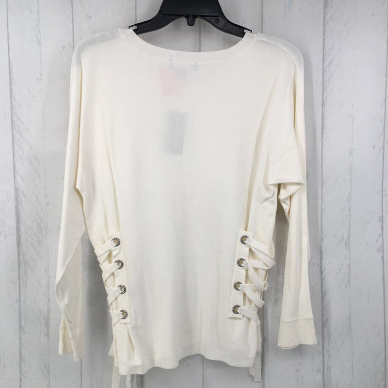 R69 L side lace up sweater