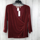 PL velvet wrap top