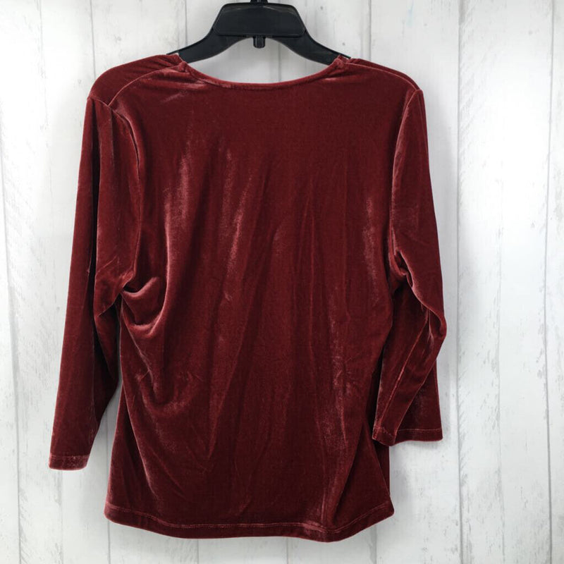 PL velvet wrap top