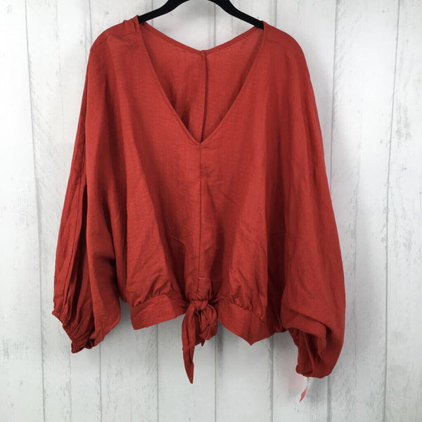 XL Tie front l/s top