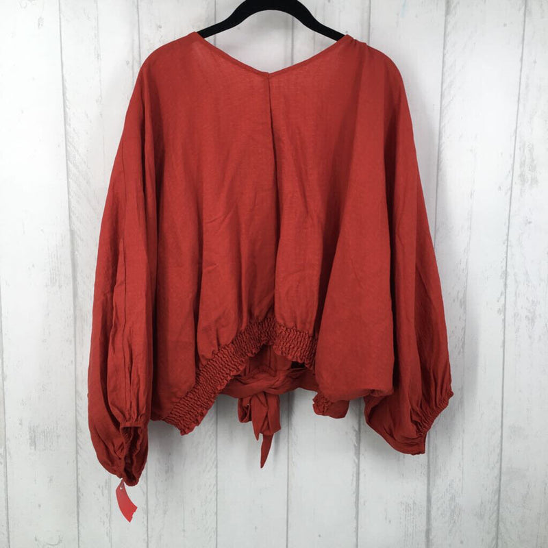 XL Tie front l/s top