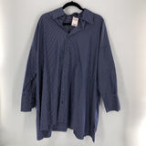 1 Striped button down l/s top