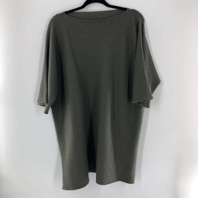 0 Cashmere ribbed dolman slv sweater