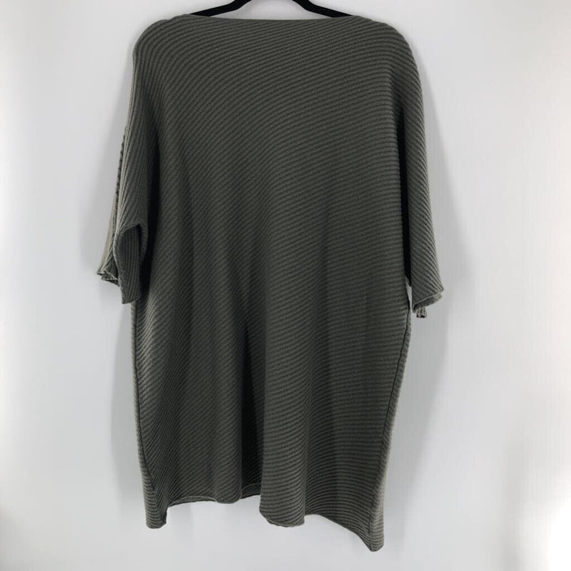 0 Cashmere ribbed dolman slv sweater