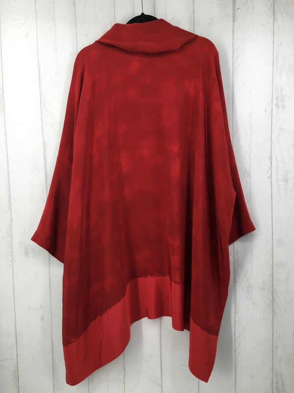 3X Silk cowl neck dolman slv tunic