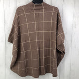 L/XL Plaid zip up poncho