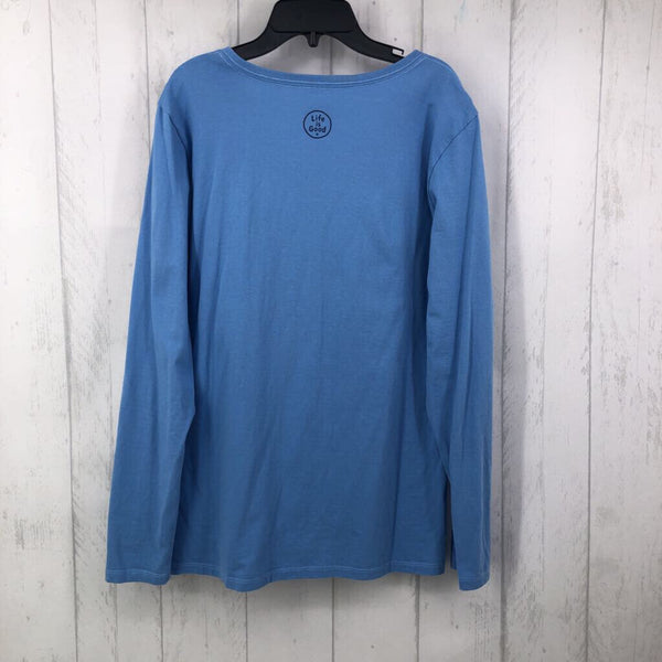 L V-neck graphic tee l/s