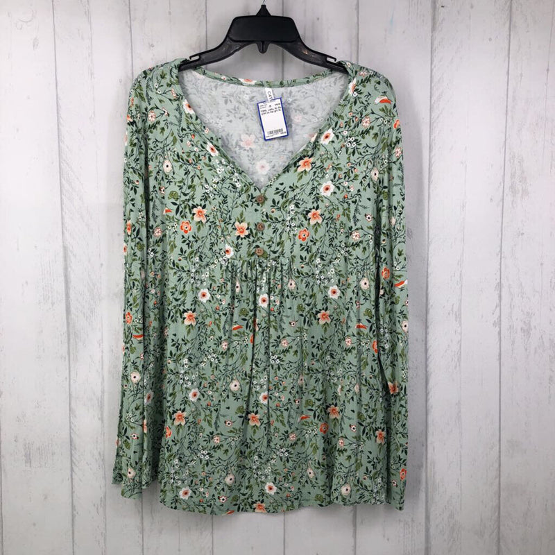 XL Flo print l/s top