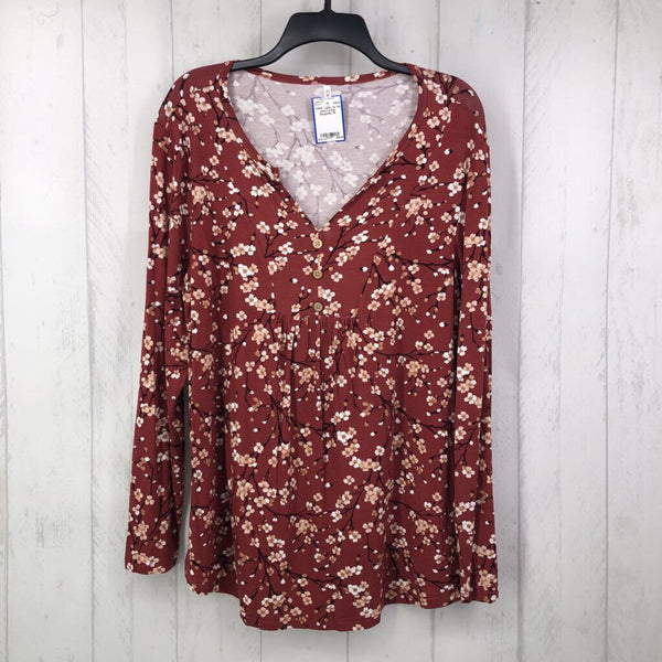 XL Flo print l/s top