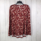 XL Flo print l/s top