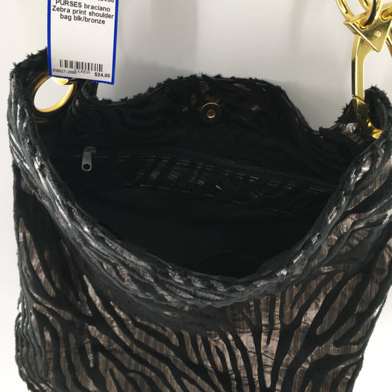 Zebra print shoulder bag