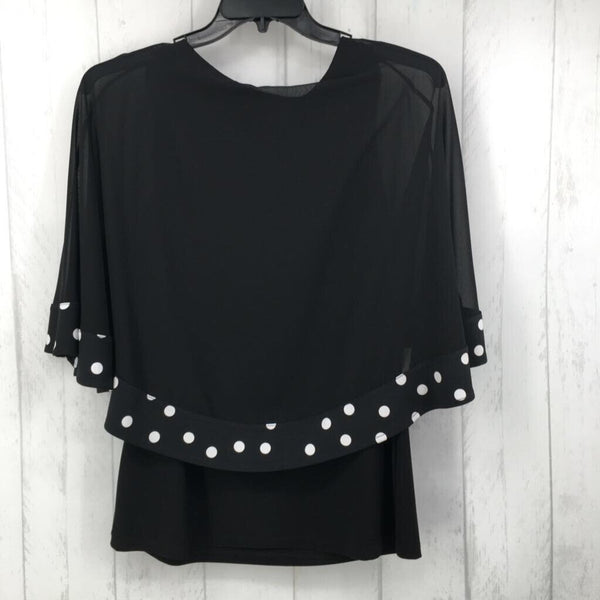 12 Semi sheer top w polka dots