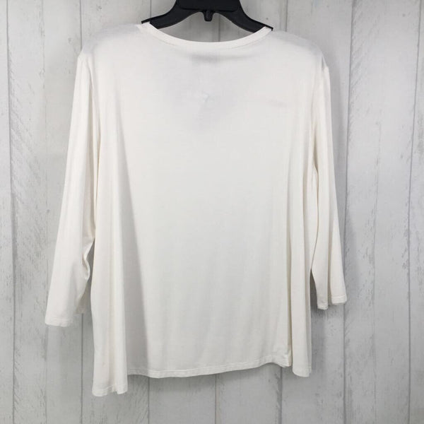 12 V-neck 3/4 slv top