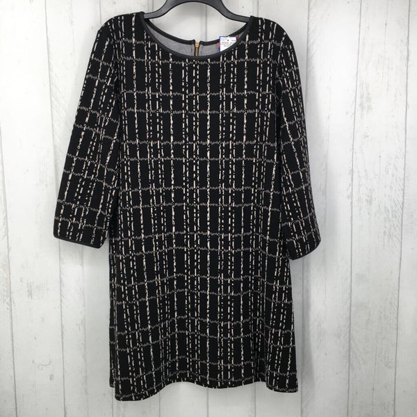 XL Printed 3/4 slv dress