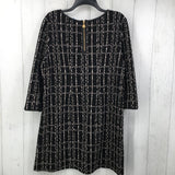 XL Printed 3/4 slv dress