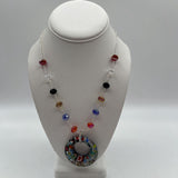 11" Beaded pendant necklace & bracelet set