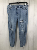 18 Hi-rise wide leg crop jeans