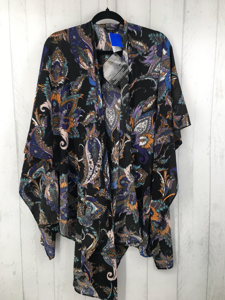 O/S Paisley printed kimono