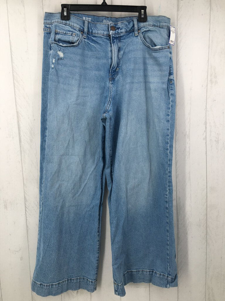 18 Hi rise wide leg jeans