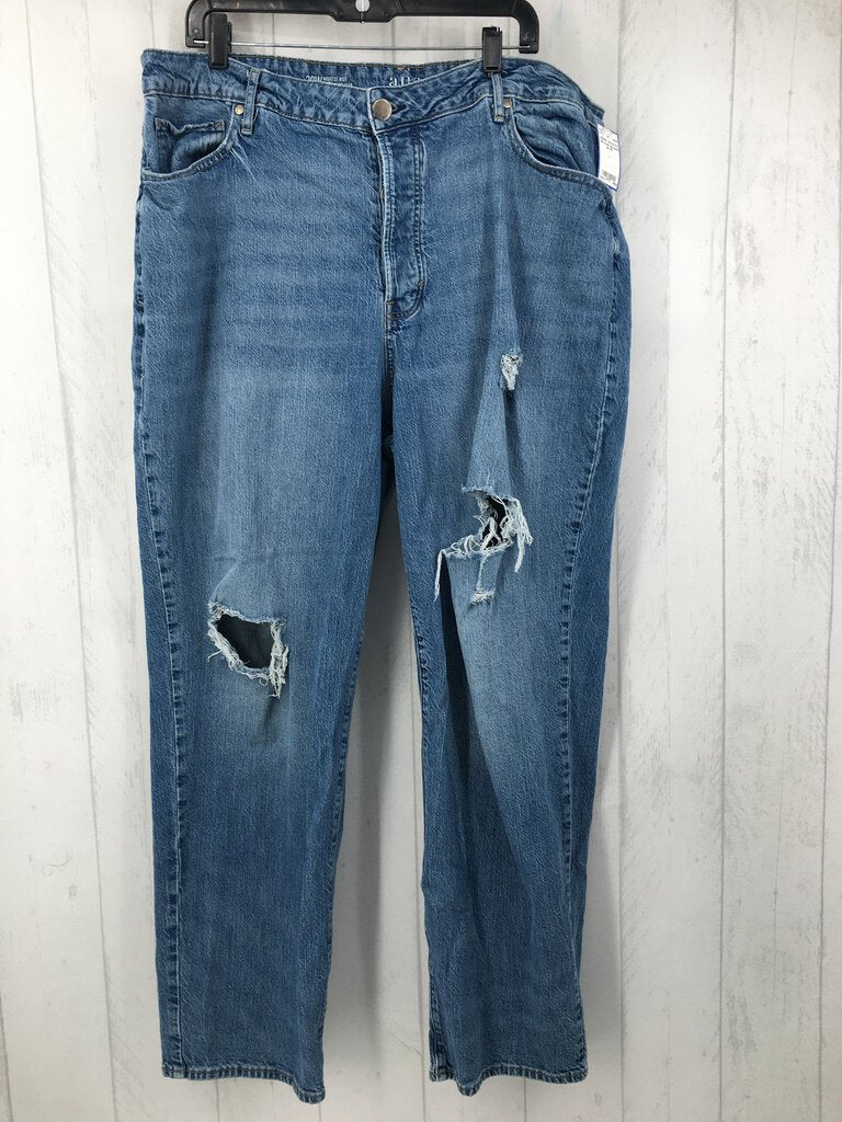 20 Hi-rise loose leg jeans