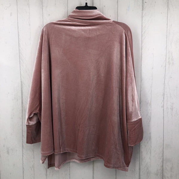 XL Velvet t-neck dolman slv top