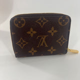 monogram zip around wallet