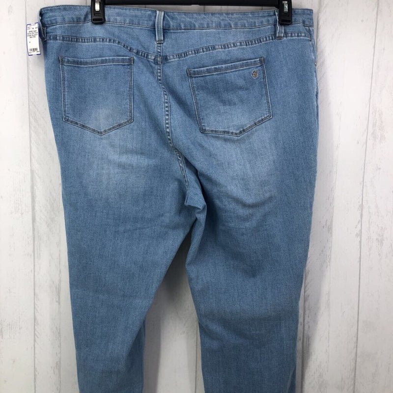 22w frayed straight leg jeans