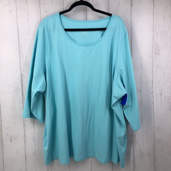 4x elbow slv scoop neck top