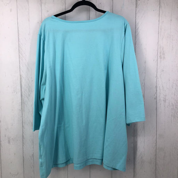 4x elbow slv scoop neck top