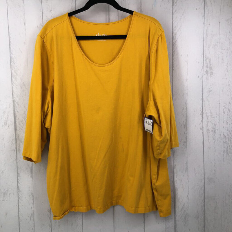 4x elbow slv scoop neck top