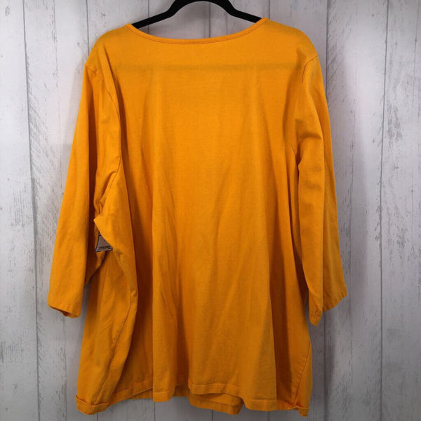 4x elbow slv scoop neck top