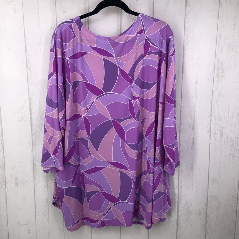 4x elbow slv print top