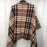 O/S Plaid fringe hem sweater