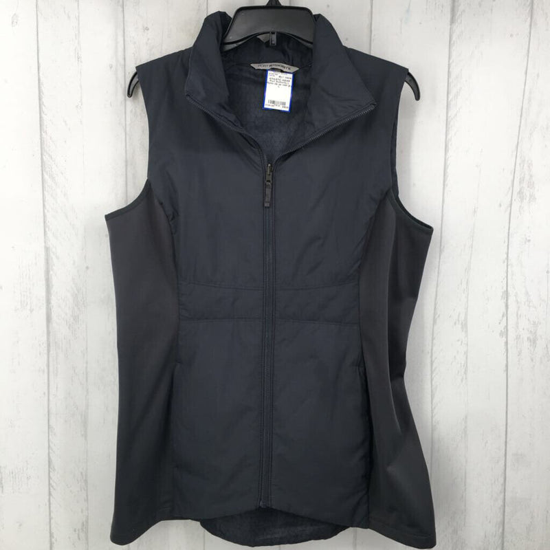 L Nylon zip up vest