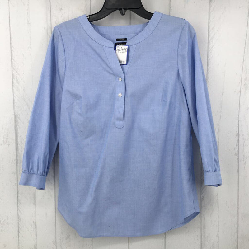 S 1/2 button down 3/4 slv top