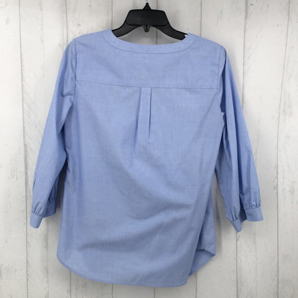 S 1/2 button down 3/4 slv top