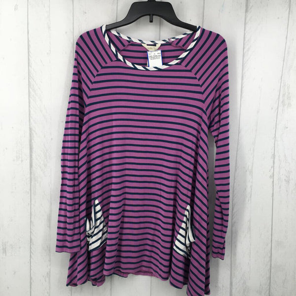 S Striped flare l/s top