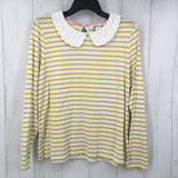 12 Eyelet collar striped l/s top