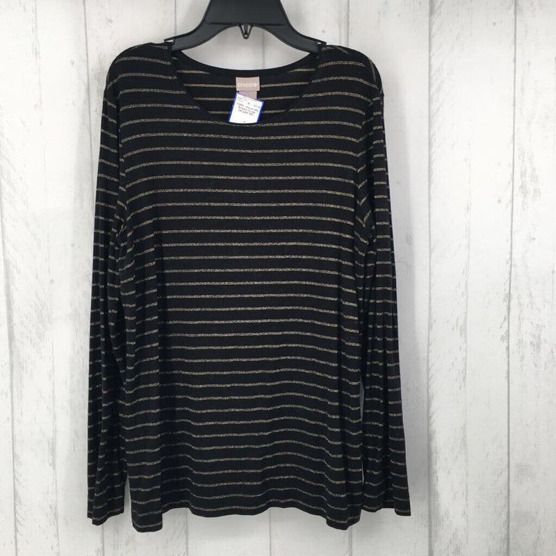 1(M) Striped l/s tee