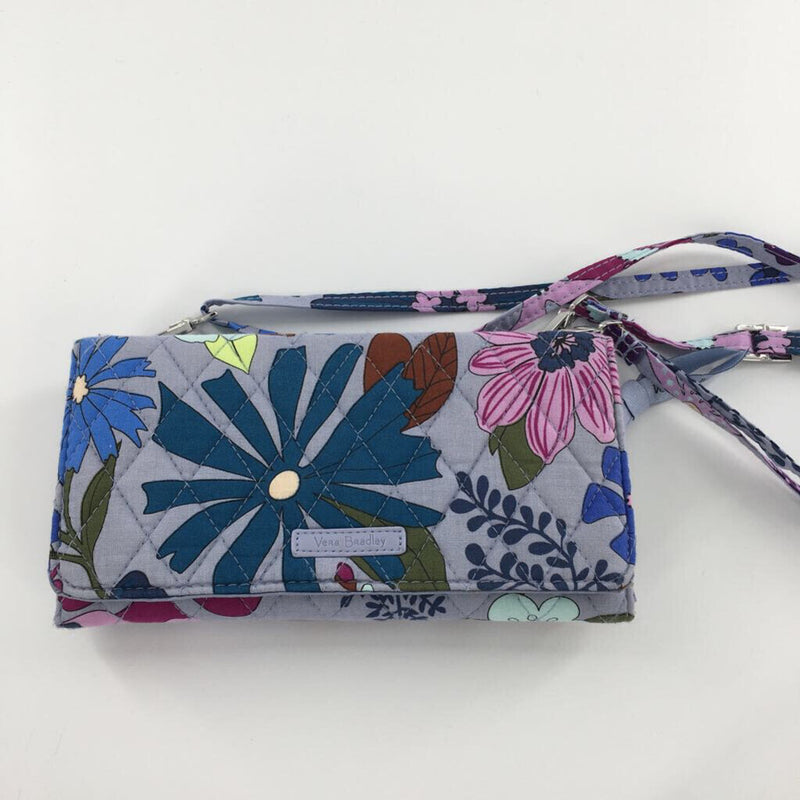 flower print tri-fold string wallet/wristlet